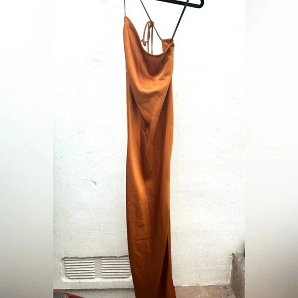 Revolve Mara Midi Dress NBD size small, color copper / gold - Picture 3 of 11